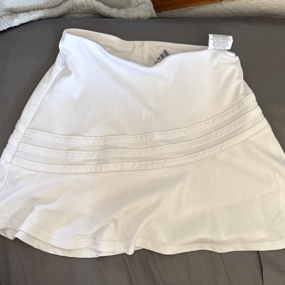 Kids Adidas  Asymmetrical White Golf Skirt